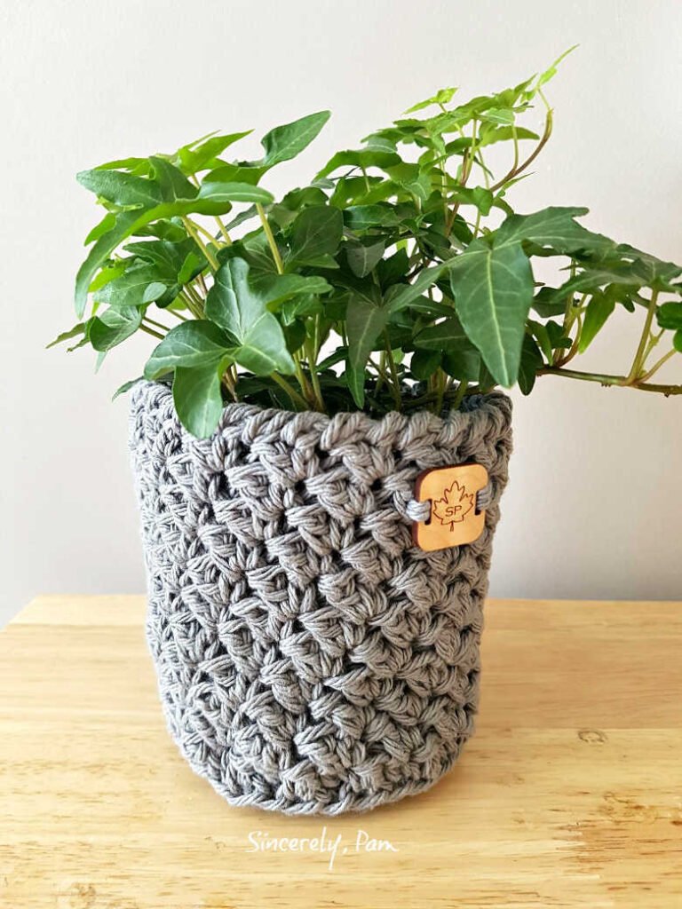 Loops & Threads Basket Weave Planter Pattern